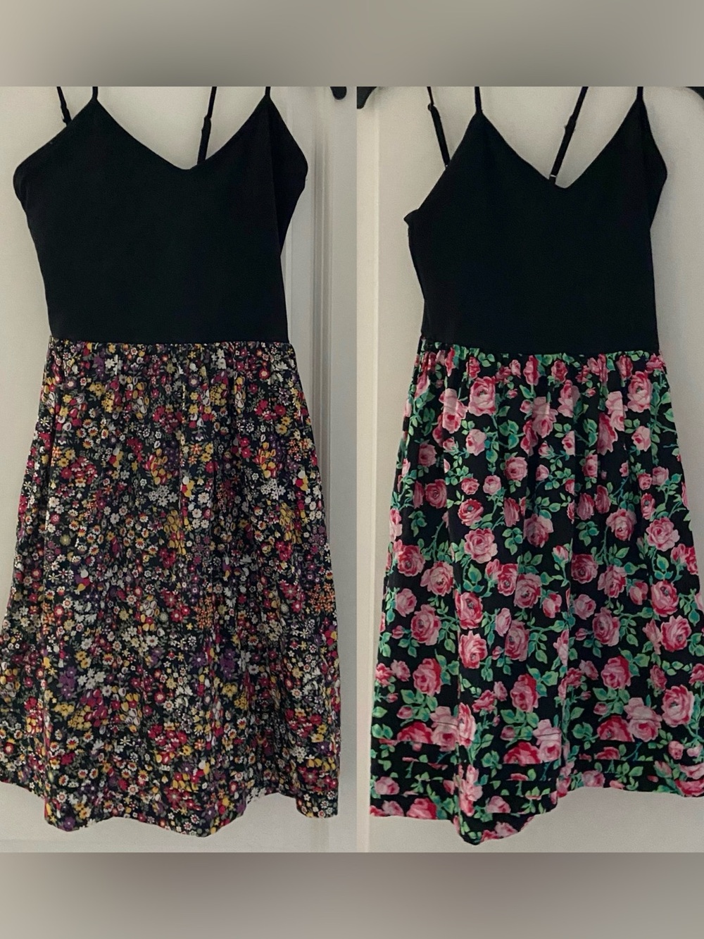 Lot of 2 Pink by Victoria's Secret Floral Babydoll Tank Dress S